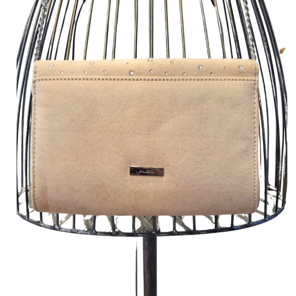 Aldo, Clutch, purse, O/S and cream in colour with rhinestones. - Picture 3 of 7